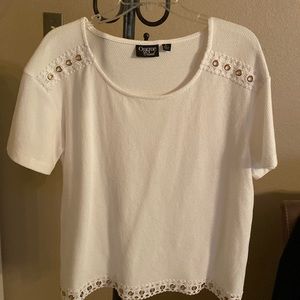 Oneque Casual white blouse size large